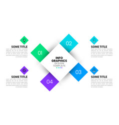 Infographic Template 4 Squares With Numbers