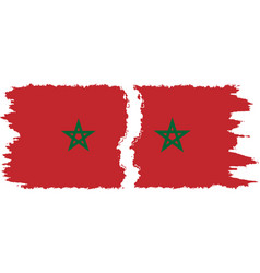 Morocco And Grunge Flags Connection