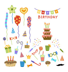 Birthday Design Elements Set Party Clipart