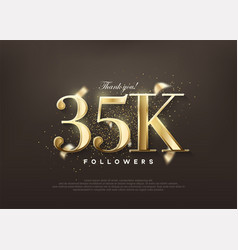 Luxury Gold Thank You 35k Followers Greetings