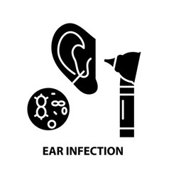 Ear Infection Icon Black Sign