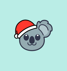 Koala Wearing Santa Hat