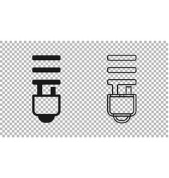 Black Led Light Bulb Icon Isolated On Transparent