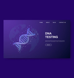 Dna Spiral 3d Low Poly Website Template Science