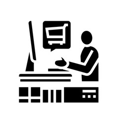 Ecommerce Store Owner Glyph Icon