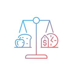 Food Stability Gradient Linear Icon