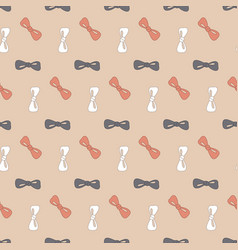 Pink Gray Bow Cute Pastel Seamless Pattern