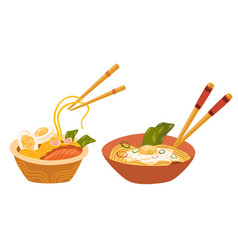 Ramen Noodle Set Asian Food Noodle With Egg