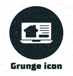 Grunge Online Real Estate House On Laptop Icon