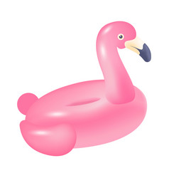 Inflatable Pool Ring In Shape Of Flamingo 3d Icon