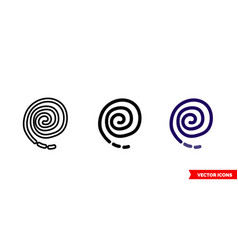 Mosquito Coil Icon 3 Types Isolated