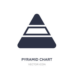 Pyramid Chart Icon On White Background Simple