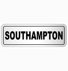 Southampton City Nameplate