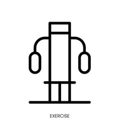 Exercise Icon Line Art Style Design Isolated