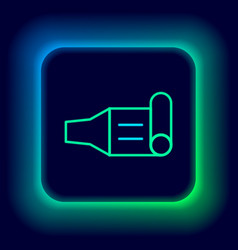 Glowing Neon Line Birthday Party Horn Icon