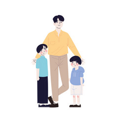 Korean Family Dad And Boys