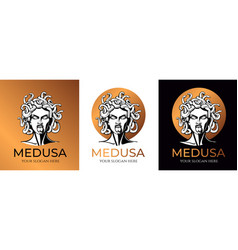 Medusa Gorgon Logo Head Of A Woman With Snakes