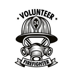 Badge Of Firefighter Volunteer