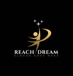 Courageous Youth Reach Dream Stars Logo Design