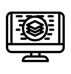 Full Stack Development Software Line Icon