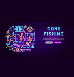 Fishing Neon Banner Design