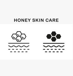 Honey Product For Skin Care Line And Silhouette