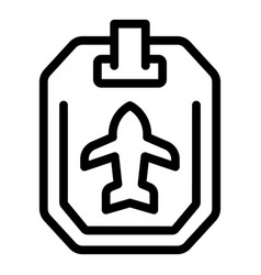 Airplane Bag Tag Icon Outline Case