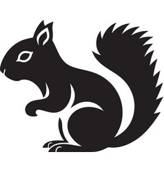 Chic Squirrel Symbol In Black Art Monochromatic