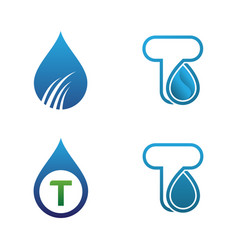 Initial T Letter Droplet Or T Letter Petro