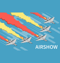 Military Airshow Isometric Top View