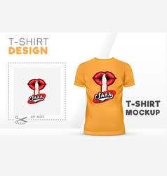 Shhh Silent Hand Sign T-shirt Design Template