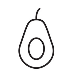 Avocado Outline Icon Isolated