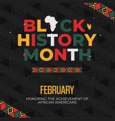 Black History Month Day With African Ornament