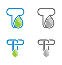 Initial T Letter Droplet Or T Letter Petro