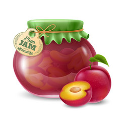 Red Currant Jam In Glass Jar Royalty Free Vector Image