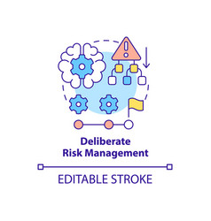 Deliberate Risk Management Concept Icon