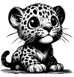 Baby African Leopard Linocut