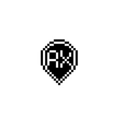 Rx Pixel Art Initial Logo