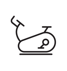 Stationary Bike Outline Icon Isolated