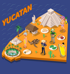 Yucatan Travel Island Composition