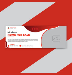 Modern Home For Sale Facebook Cover Design