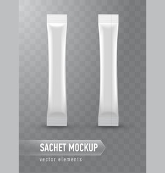 Realistic Mock Up Stick Sachets Front And Back