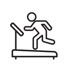 Treadmill Outline Icon Isolated