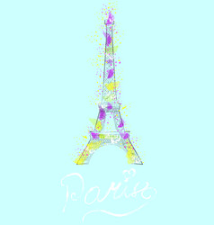 Eiffel Tower Watercolor Splash Creative