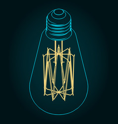 Led Lamps Isometric Blueprint