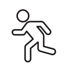 Run Outline Icon Isolated