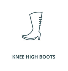 Knee High Boots Line Icon Linear Concept