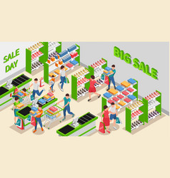 Sale Day Isometric Composition