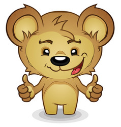 Cheerful teddy bear Royalty Free Vector Image - VectorStock