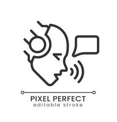 Ai Speaks Pixel Perfect Linear Icon